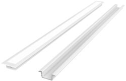 LED line PRIME süllyeszthető LED profil szett fehér - opál fedlappal, rögzítőkkel és végzárókkal (LL-203686)