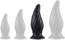 DarkSil Plug Spiral Pik L - spirális prémium anális kiegészítő - pajkospajtas