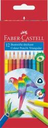Faber-Castell Színes ceruza készlet, háromszögletű, FABER-CASTELL Papagáj , 12 különböző szín (116512)