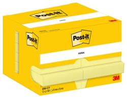 Post-it Notes adeziv 51 x 76 mm 100 file/buc Post-it 3M, 12 buc/pachet