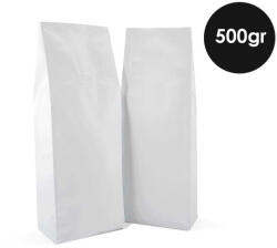  Pungă Pentru Cafea Side Gusset 500gr Cu Supapă Albă 500 Buc