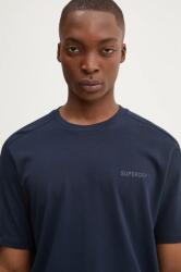 Superdry pamut póló sötétkék, férfi, nyomott mintás, M1012083A-JKE - sötétkék S