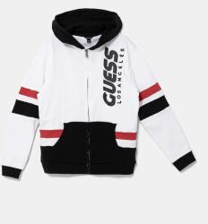 GUESS gyerek melegítőfelső pamutból fekete, mintás, kapucnis, L5RQ02 KA6R4 - fekete 166-175