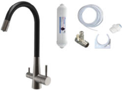 Laveo RIVECO rugalmas tömlős viztisztítós szett, grafit/fekete (BRIA968D)