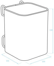 Laveo evőeszköz tartó pohár, fekete (EKA_710A)