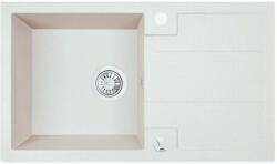 Laveo BARBADOS jázmin csepptálcás mosogató dugókiemelős helytakarékos szifonnal (SBB_J11T)