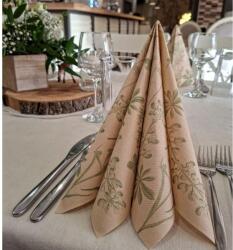 Mank Textilhatású dekorszalvéta "Opus Flora" 40x40 cm 50 lap/csomag