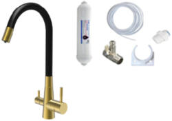 Laveo RIVECO rugalmas tömlős viztisztítós szett, arany/fekete