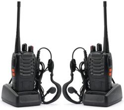 Baofeng 2db-os nagy hatótávolságú walkie-talkie fülhallgatóval (BF-888S)