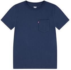 Levi's gyerek pamut póló SUNSET POCKET TEE sötétkék, sima, 9EM359 - sötétkék 176