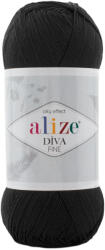alize DÍVA FINE horgoló és kötőfonal - Fekete - 060