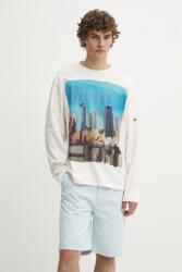 HUGO BOSS pamut hosszúujjú fehér, nyomott mintás, 50539003 - fehér XS