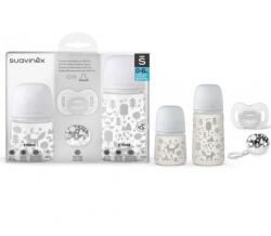 BabyJem Set cadou biberon 150 ml + biberon 270 ml + suzeta + lantisor suzeta fox, suavinex