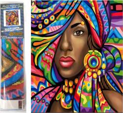 NORIMPEX - Puzzle Pictura cu diamant: femeie africana 30x40cm - 1 - 39 piese