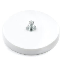 Magnetrend Magnet neodim oala cauciucat ALB D43mm cu filet exterior (11002015)