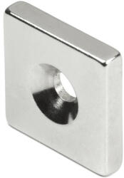 Magnetrend Magnet neodim bloc cu orificiu cu sanfren 20mm x 20mm x 4mm (10310020)