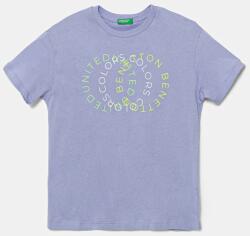 Benetton gyerek pamut póló lila, nyomott mintás, 3I1XC10OO - lila 168
