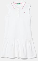 United Colors of Benetton gyerek ruha fehér, mini, harang alakú, 3F9HCV012 - fehér 150