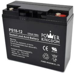 POWER KINGDOM 12V 18Ah VRLA akkumulátor T10-es saruval - akkupoll