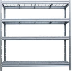 AR Shelving Nagy teherbírású polc BULLRACK RIVET 200x180x60cm, 4db acélrácsos polclappal, horganyzott