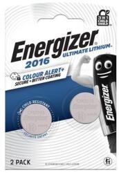 Energizer Gombelem, CR2016, 2 db, színjelző, ENERGIZER "Ultimate Lítium Performance (EECR2016F2)