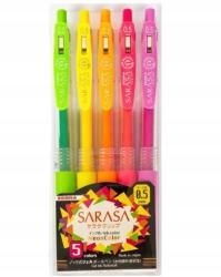 Zebra Színes golyóstoll Sarasa Clip Neon 5 db-os szett (JJ15-5C-NO)