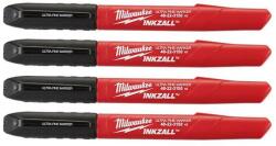 Milwaukee Inkzall vékony hegyű jelölő filc fekete 4db/csomag (48223154)