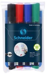 Schneider Tábla- és flipchart marker készlet, 2-5 mm, vágott, SCHNEIDER Maxx 293, 4 különböző szín