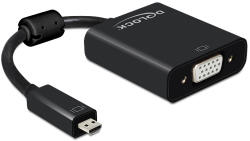 Delock Adapter HDMI Micro-D dugó VGA hüvely audióval fekete