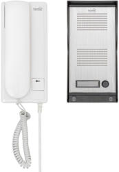 Somogyi Elektronic DP 22 Vezetékes Kaputelefon Szett, Falon Kívüli Alumínium Kültéri Egység, Kétvezetékes Bekötés, Zárnyitási Lehetőség, IP23 Vízállóság, 230 V