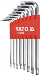 TOYA Torx kulcs készlet 8 részes T9-T40 gömbfejű (YT-05123)