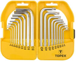TOPEX Chei hexagonale Či Torx, set de 18 (TOP-35D952)