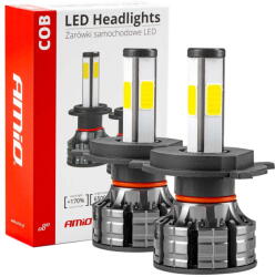 AMiO Becuri auto LED seria cob h4 6500k amio-02843 (AMI-02843) - pcone