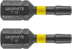 GRAPHITE Biți de impact TX15 x 25 mm, 2 buc (TOP-56H512) - pcone Set capete bit, chei tubulare