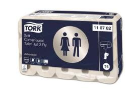 Tork Toalettpapír, T4 rendszer, 3 rétegű, 12, 5 cm átmérő, Advanced, TORK, fehér