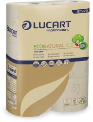 Lucart Toalettpapír, 3 rétegű, kistekercses, 27, 5 m, LUCART EcoNatural 6.3 barna
