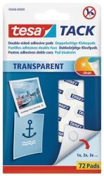 tesa Ragasztópont, kétoldalas, 72 db, TESA Tack, átlátszó