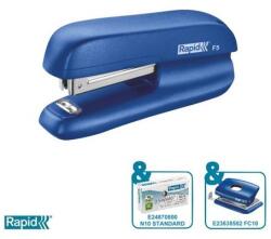 Rapid Tűzőgép, mini, No. 10, 10 lap, RAPID "F5", kék (5000265) - iconink