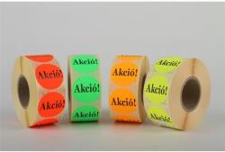  Etikett, 38 mm kör, "AKCIÓ" felirattal, 1000 etikett/tekercs, piros (5998377105570) - nyomtassingyen