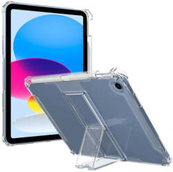 telefonultău Husa de protectie telefonultau® pentru Apple iPad 7/8/9 10.2", silicon transparent antishock cu colturi intarite, suport integrat pentru tableta si stylus, rezistenta la socuri, ideala pentru filme, j