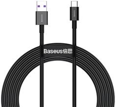 Baseus Superior USB Type-A/USB Type-C Gyorstöltős adatkábel 2m, fekete (CATYSA01) (CATYSA01)