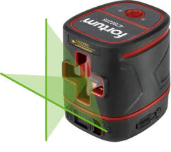 Fortum akkus automatikus lézeres vízszintező, ZÖLD 3, 7V 1, 4 Ah, pontosság: 0, 3mm/1m, 1/4" menet (4780208)