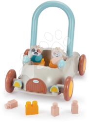 Ecoiffier Premergător mașină Baby Walker BB Abrick Écoiffier cu spațiu de depozitare și cuburi 17 piese de la 12 luni (ECO7950)
