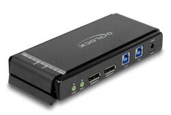 Delock DisplayPort 1.4 KVM switch 8K 60 Hz USB 5 Gbps-vel és audióval (11476) (DL-11476)