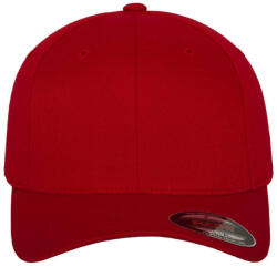 Flexfit Uniszex Sapka Flexfit Fitted Baseball Cap -S/M, Piros