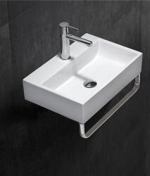 Niagara Wellness AROA 51x36 cm falra szerelhető mosdó- krómozott törölközőtartóval NWSZ-AROA5136 (NWSZ-AROA5136)