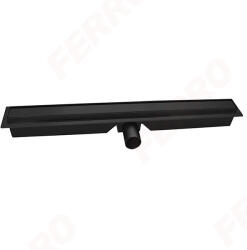 FERRO Super Slim Pro - rozsdamentes burkolható zuhanyfolyóka matt fekete - 70 cm (OLSP1-70-BL)