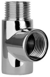BRH Törölközőszárítóhoz bekötő T idom 1/2"BM-1/2"BM-1/2"KM - króm (BRH185)