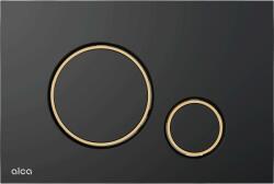  Alcaplast Thin kerek nyomlólap Sádromodulhoz - fekete-matt/arany-fényes (M778-5)