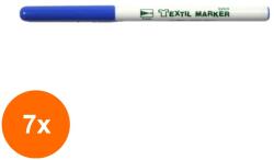 KOH-I-NOOR Set 7 x Marker Subtire, Albastru (HOK-7xKH-K3203-17A)